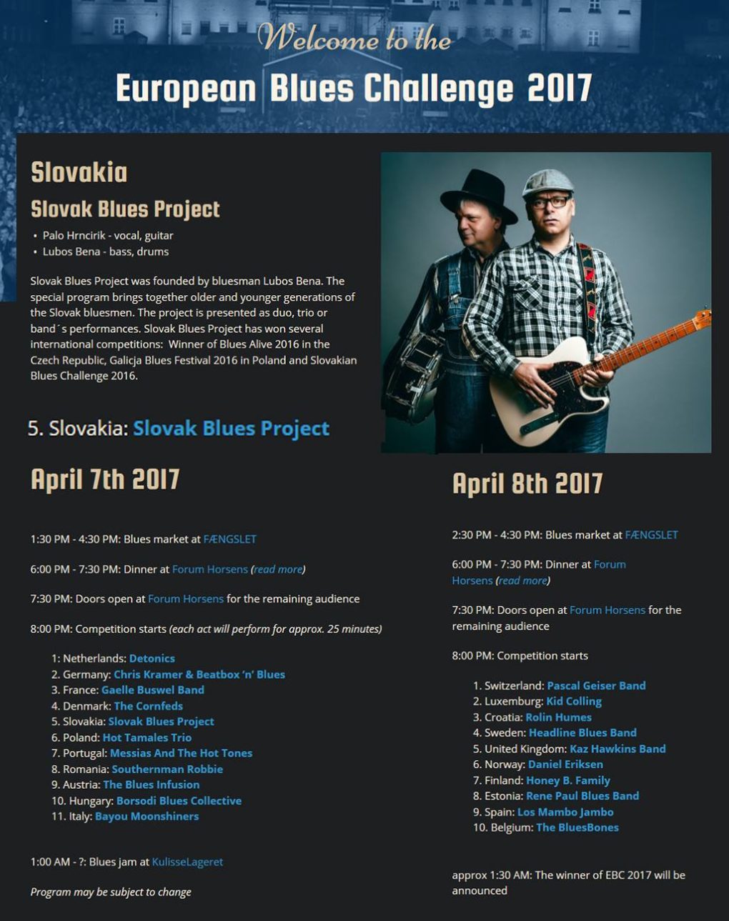 Slovak Blues Project - European Blues Challenge 2017 Horsens